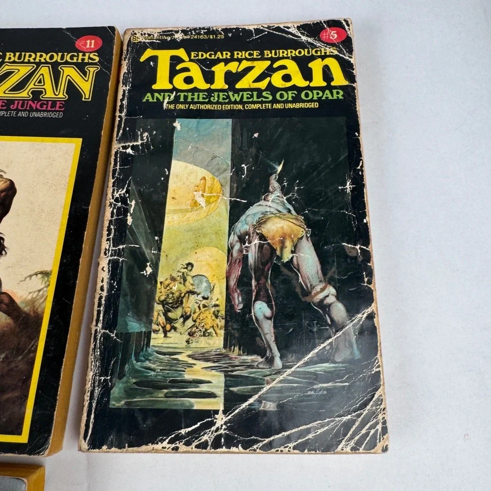 Edgar Rice Burrohghs Lot of 10 Paperback Vintage Tarzan Books